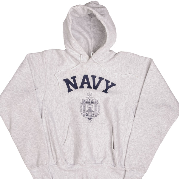 Vintage United States Navy US Naval Academy Hoodie Sweatshirt Size Small Made In USA.