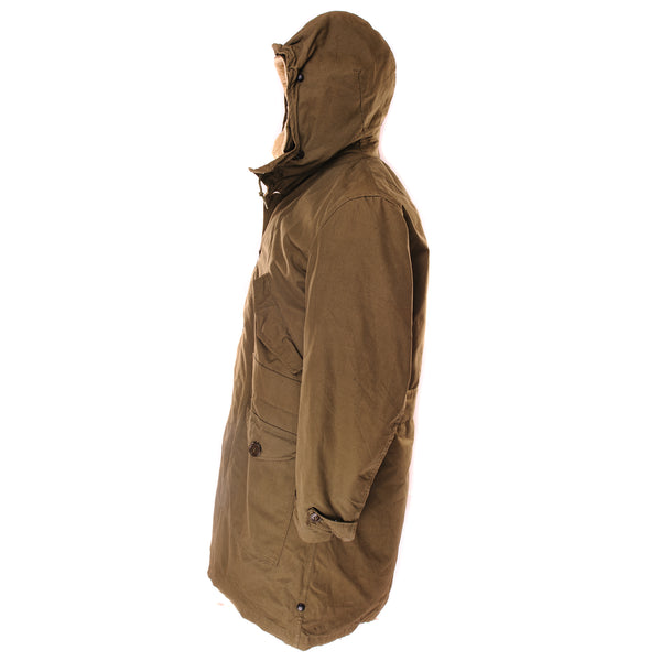 Vintage US Army Parka With Pile Liner 1950 Korean War Size Small.  Stock No. 55-0-3139-35  Spec. No. MIL-O-1952