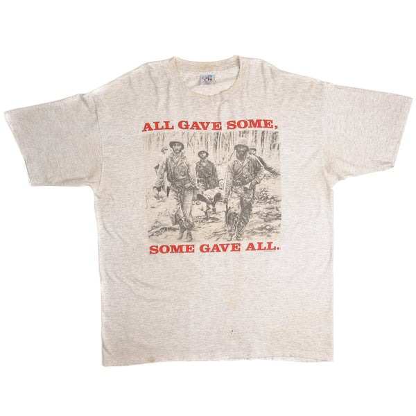 Vintage US Military All Gave Some, Some Gave All Tee Shirt Size XL Made In USA.