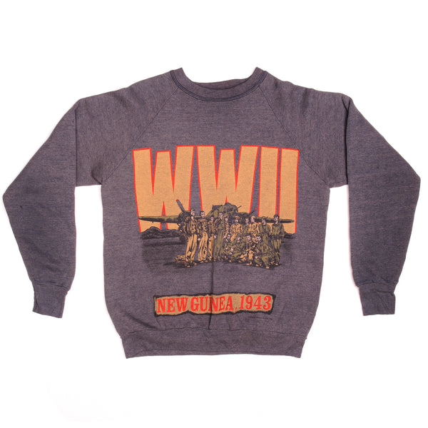 Vintage World War 2 New Guinea Sweatshirt 80s Size Large.