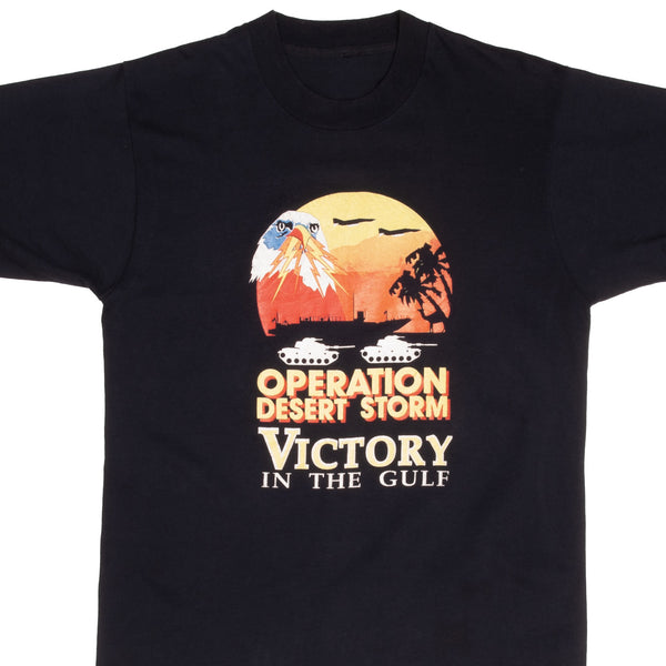 Vintage Operation Desert Storm Victory In The Gulf 1990S Tee Shirt Size Medium With Single Stitch Sleeves