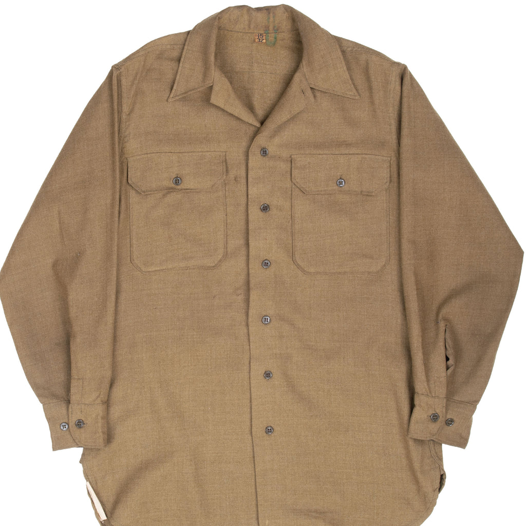 Vintage Us Army Wool Shirt Ww2 1944 Shirt Size 15X32