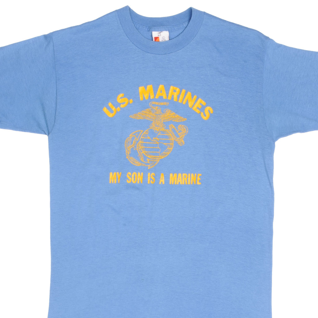 Vintage USMC United States Marines Corporation My son is a Marine Tee Shirt 1990S Size Small