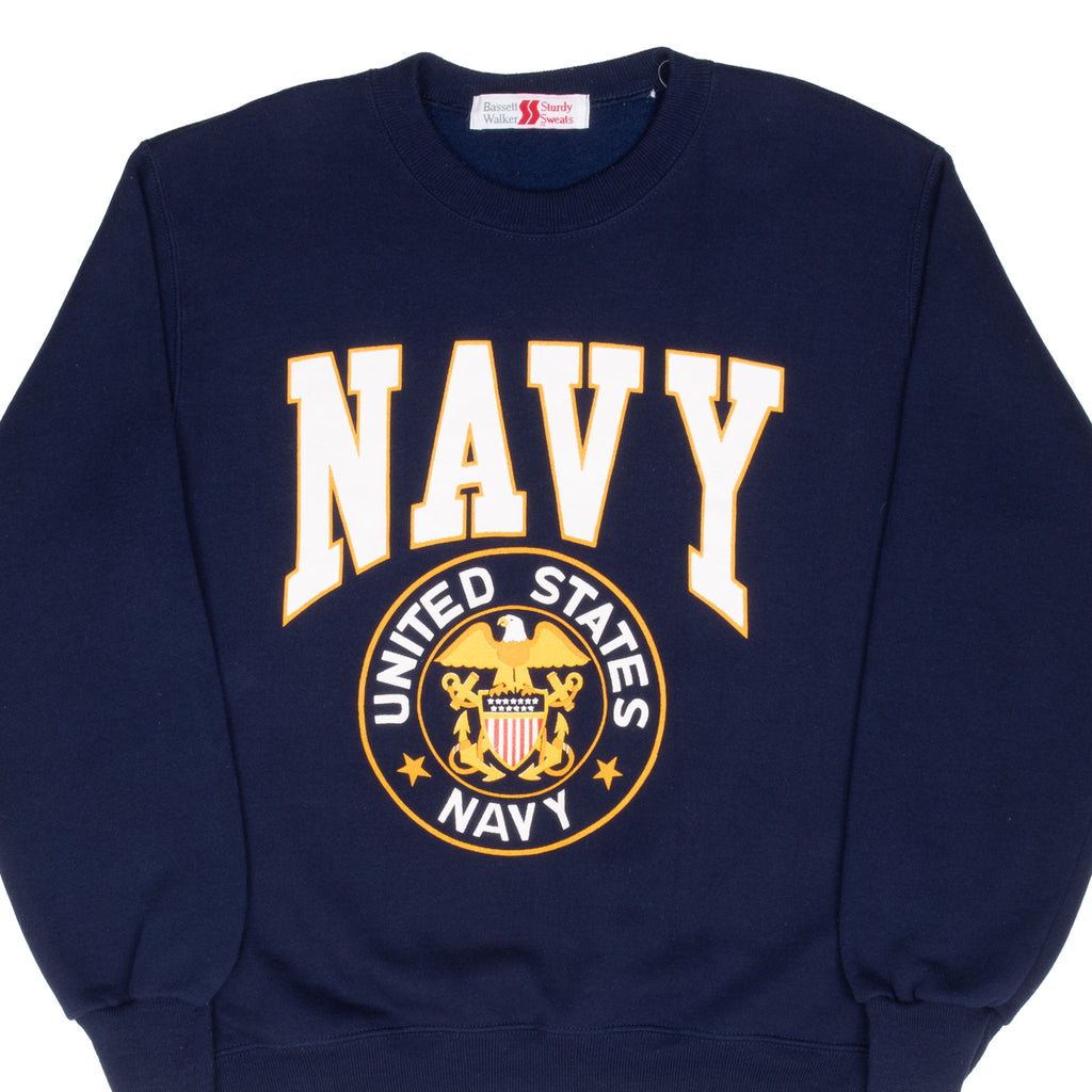 VINTAGE USN US NAVY SEAMAN BLUE SWEATSHIRT 1990S XL MADE IN USA