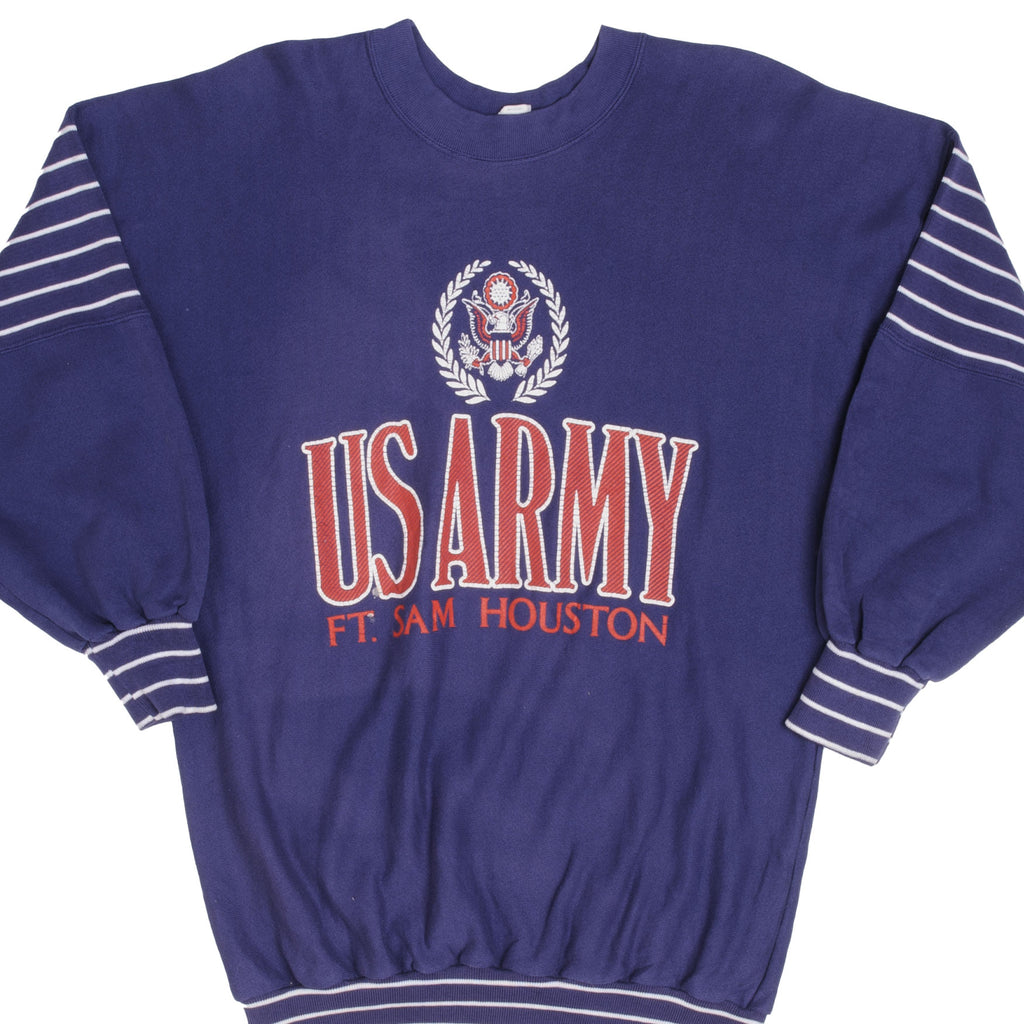 Vintage Us Army Ft Sam Houston Sweatshirt 1980S Size Large Made In USA