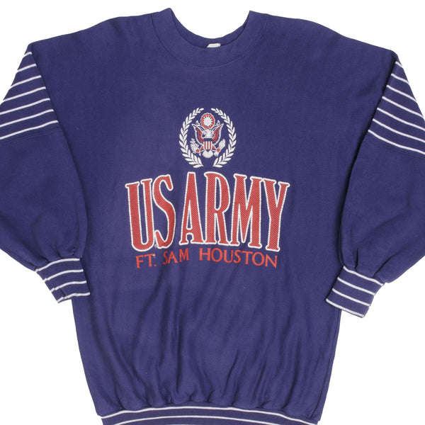 Vintage Us Army Ft Sam Houston Sweatshirt 1980S Size Large Made In USA