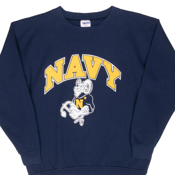 Vintage Usn Navy Goat Blue Sweatshirt 2000S Made In Usa