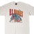 Front of white USMC tee with U.S. Marines bulldog and leash graphic