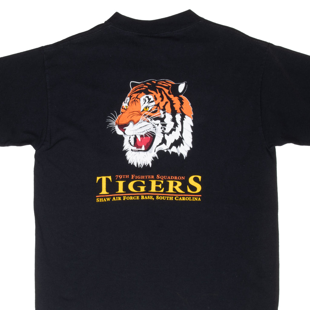 Vintage Usaf 79Th Fighter Sq Tigers Shaw Base South Caroline Tee Shirt Large Made In Usa With Single Stitch Sleeves