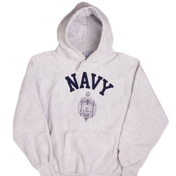 Vintage United States Navy US Naval Academy Hoodie Sweatshirt Size XL Made In USA
