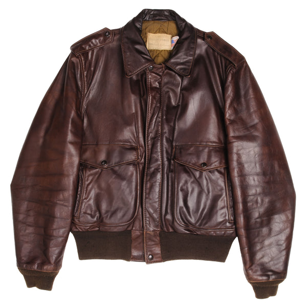 Vintage USAF US Air Force Schott Bros 1970S A2 Flight Leather Jacket