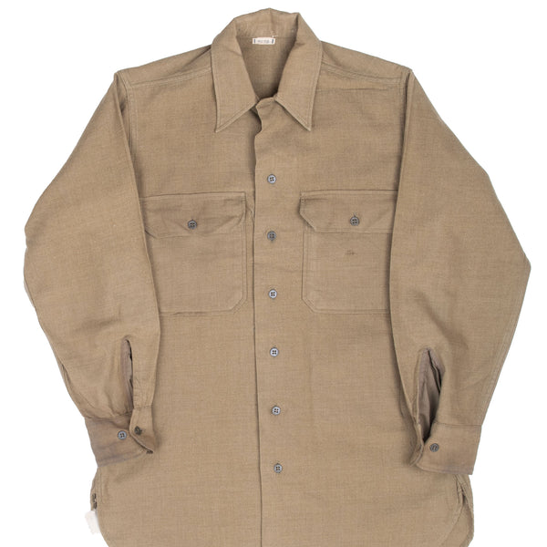 Vintage Us Army Wool Shirt Ww2 Shirt Size 14 1/2 X32