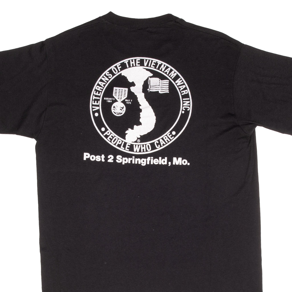 Vintage Vietnam Veteran POW-MIA (Prisoner Of War Missing In Action) You Are Not Forgotten Tee Shirt 1990S Size Large Made In USA With Single Stitch Sleeves.