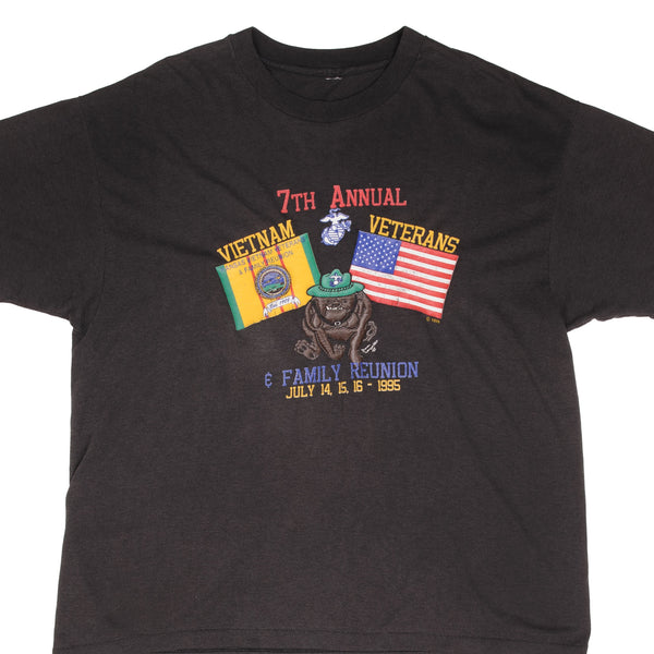 Vintage 7Th Annual Kansas Vietnam Veteran Reunion Tee Shirt 1995 Size XL