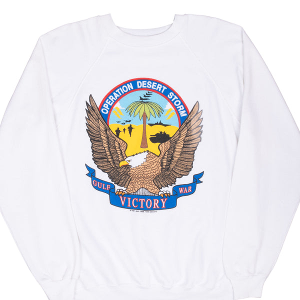 Vintage Us Army Desert Storm Operation Sweatshirt 1991 Size Large Made In Usa