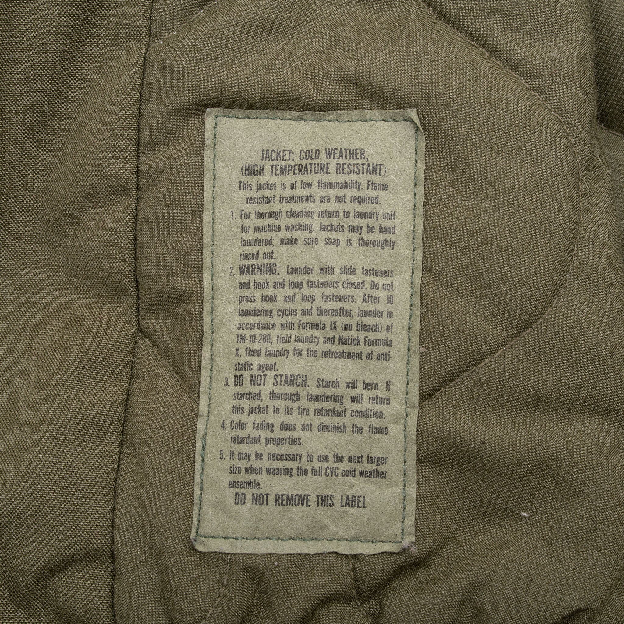 VINTAGE US ARMY CVC TANKER COLD WEATHER JACKET ALPHA IND 1996 SIZE