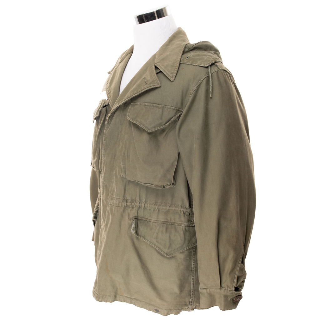 VINTAGE US ARMY M-1943 M43 FIELD JACKET PATCH 1944 WW2 SIZE 38R WITH HOOD