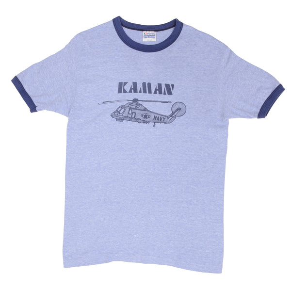 Vintage USN US Navy Kaman Tee Shirt 1980S Size Medium Made in USA With Single Stitch