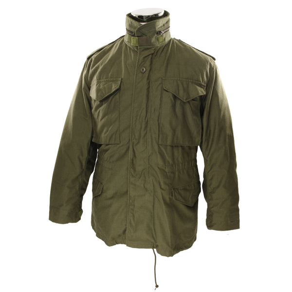 Vintage US Army M-1965 M65 OD Field Jacket 1987 Size Small Regular Deadstock STOCK NO. 8415-00-782-2936  DLA100-87-C-0591