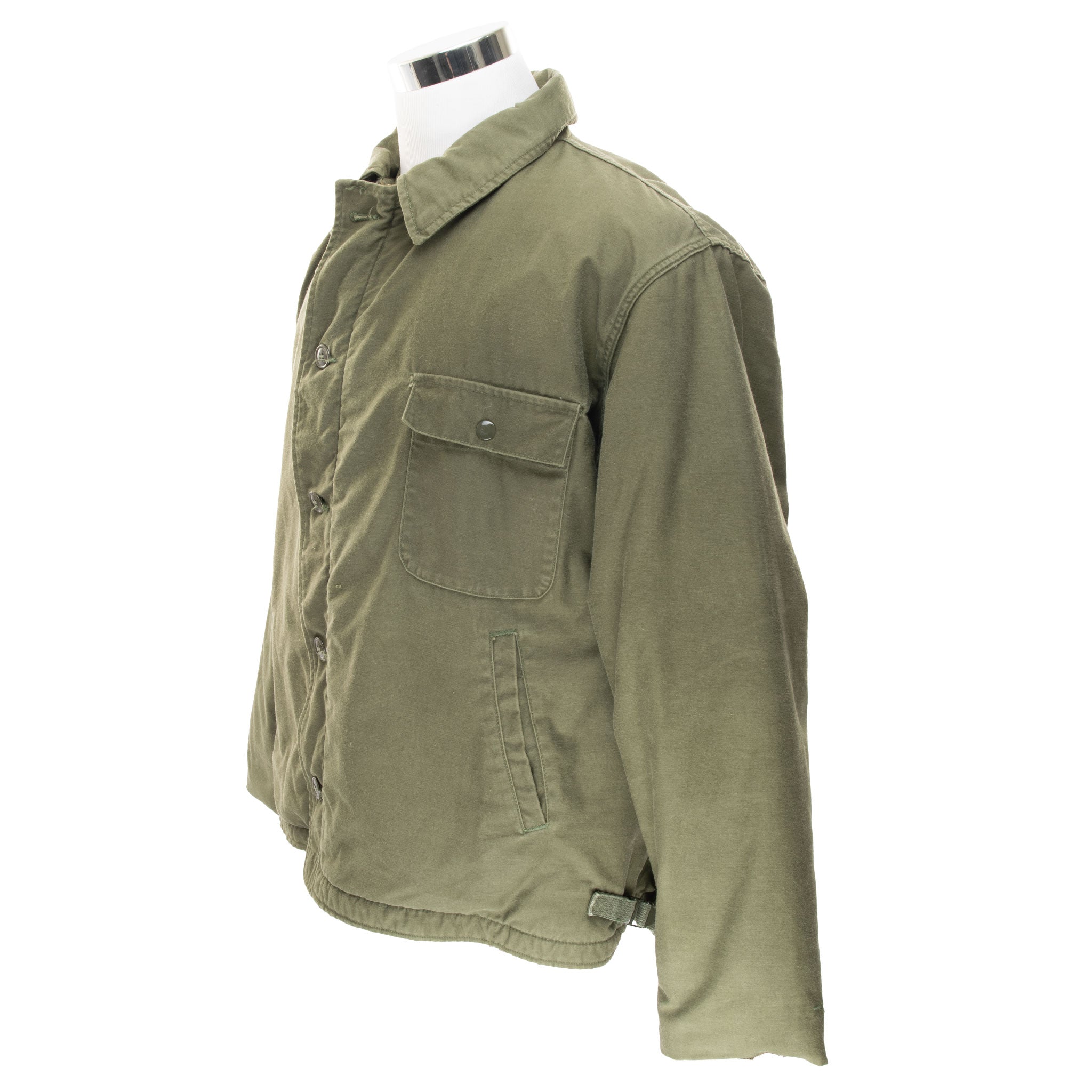 VINTAGE USN US NAVY A2 DECK JACKET COLD WEATHER 1980 SIZE XL