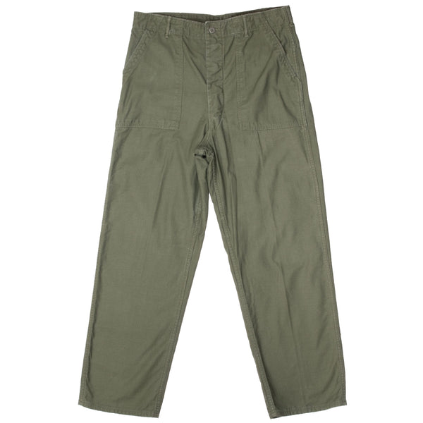 VINTAGE US ARMY UTILITY TROUSERS PANTS OG-107 SATEEN 1966 VIETNAM WAR SIZE 35X30