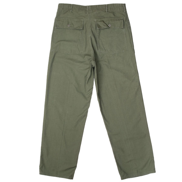 VINTAGE US ARMY UTILITY TROUSERS PANTS OG-107 SATEEN 1966 VIETNAM WAR SIZE 35X30