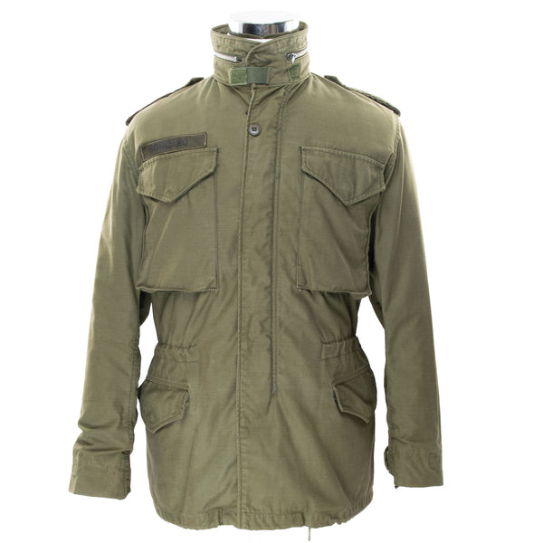 VINTAGE US ARMY M65 1971 VIETNAM WAR  FIELD JACKET PATCH SIZE SMALL REGULAR