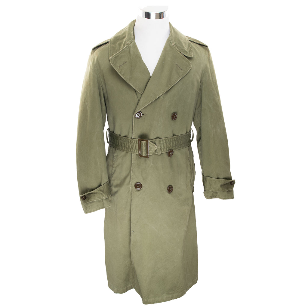 Vintage Us Army Overcoat Trench Coat 1950S Size Small Regular
