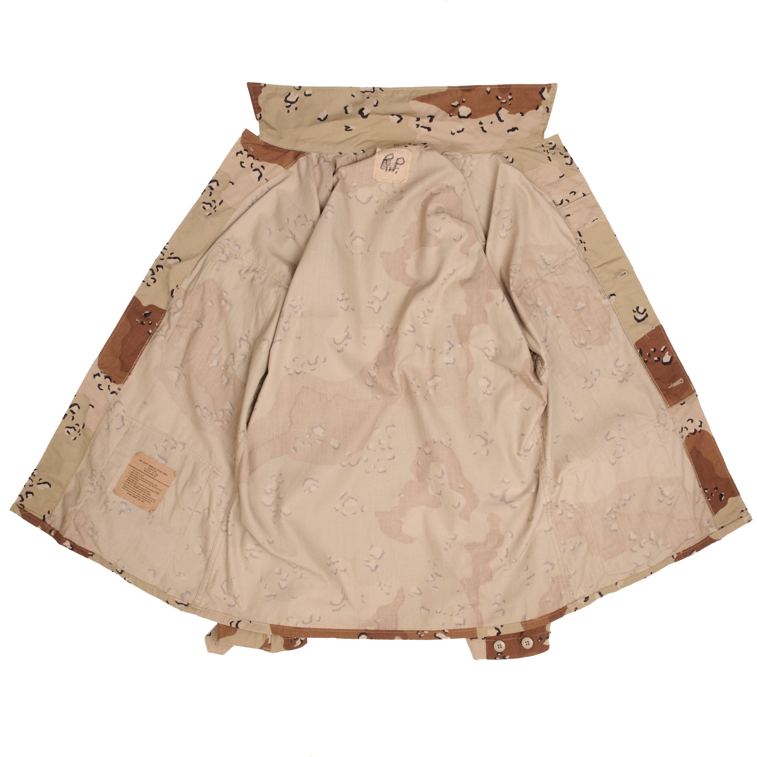 VINTAGE US ARMY DESERT CAMO CHOCOLATE CHIP JACKET 1990 MEDIUM LONG ...