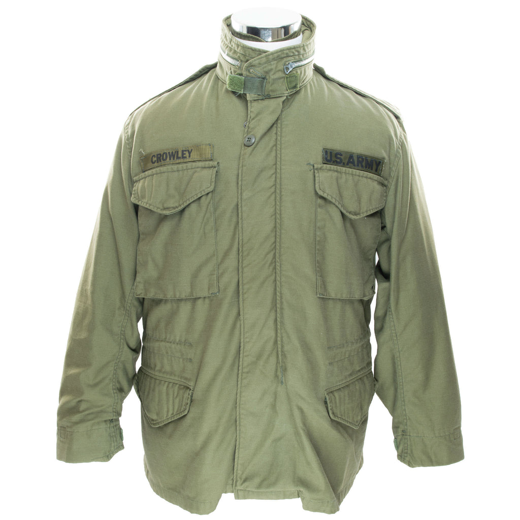Vintage Us Army M-1965 M65 Field Jacket 1960s Vietnam War Size Medium Short

Patches: CROWLEY, US ARMY