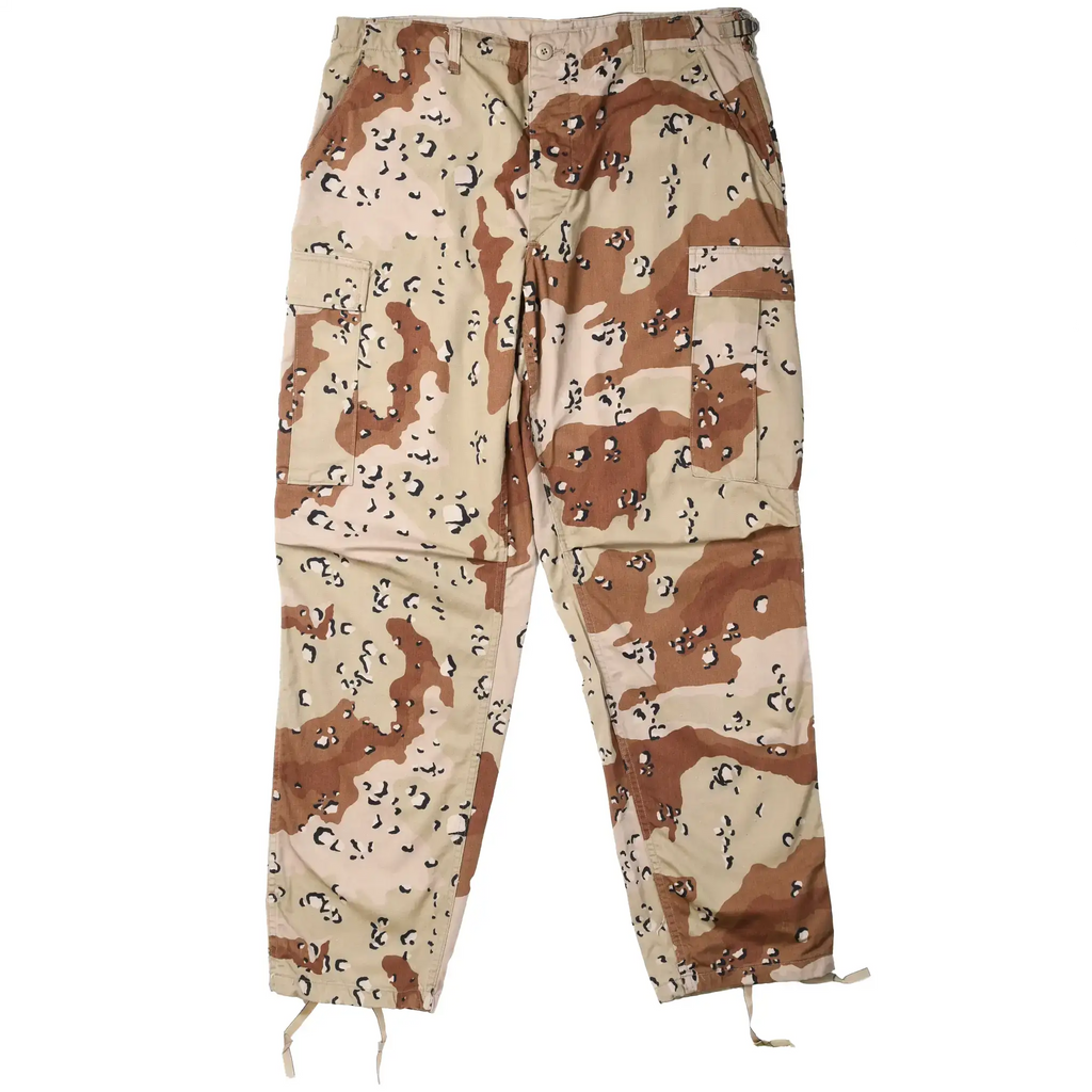 VINTAGE US ARMY CHOCOLATE CHIP DESERT CAMO TROUSERS 1990 LARGE REGULAR