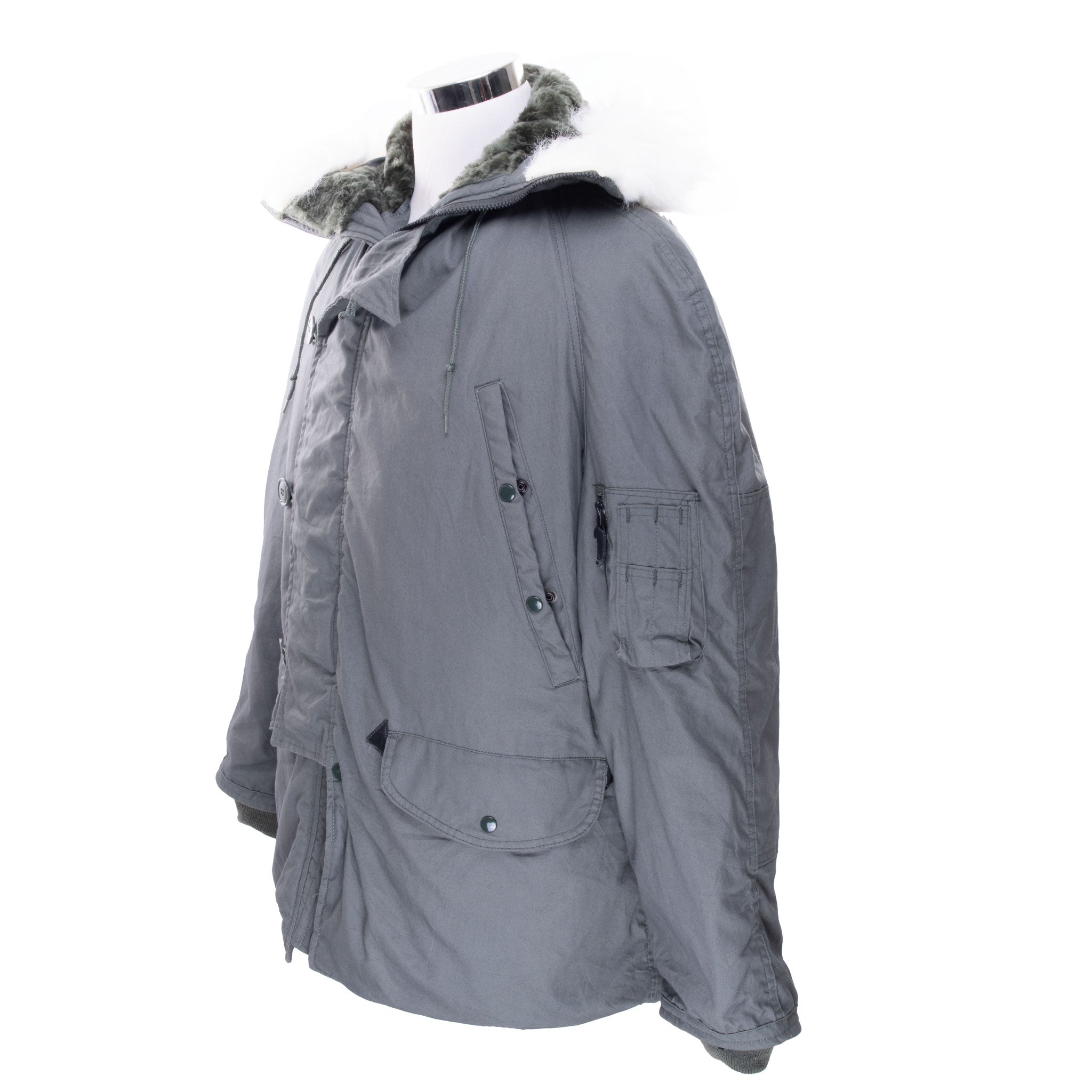 ジャケット・アウター 1980s us airforce n-3b flight jacket n3b Vintage U.S. Air Force Flying Jacket N-3B Parka w/ Real Fur Ruff