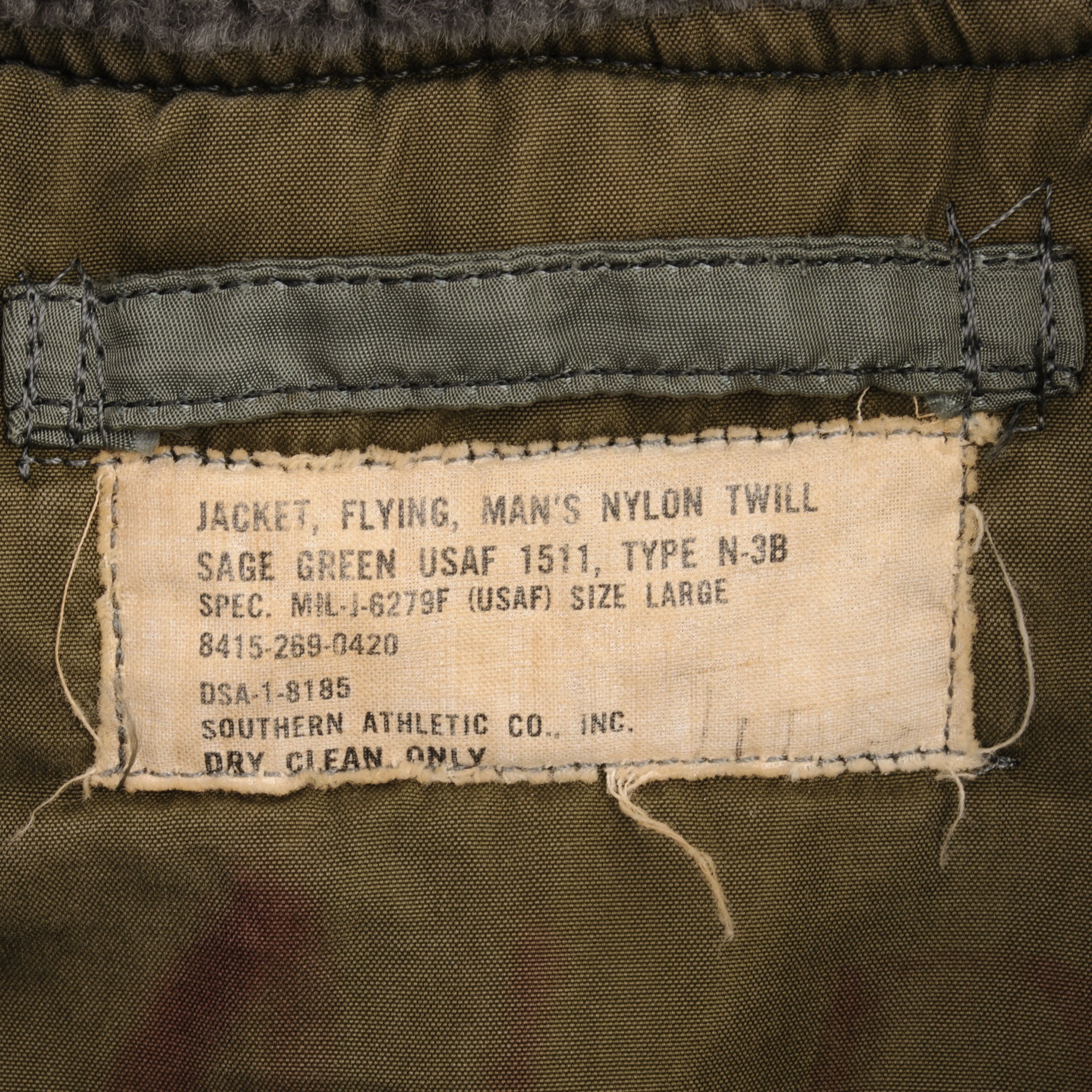 VINTAGE USAF N-3B N3B FLIGHT PARKA 1960S VIETNAM WAR SIZE