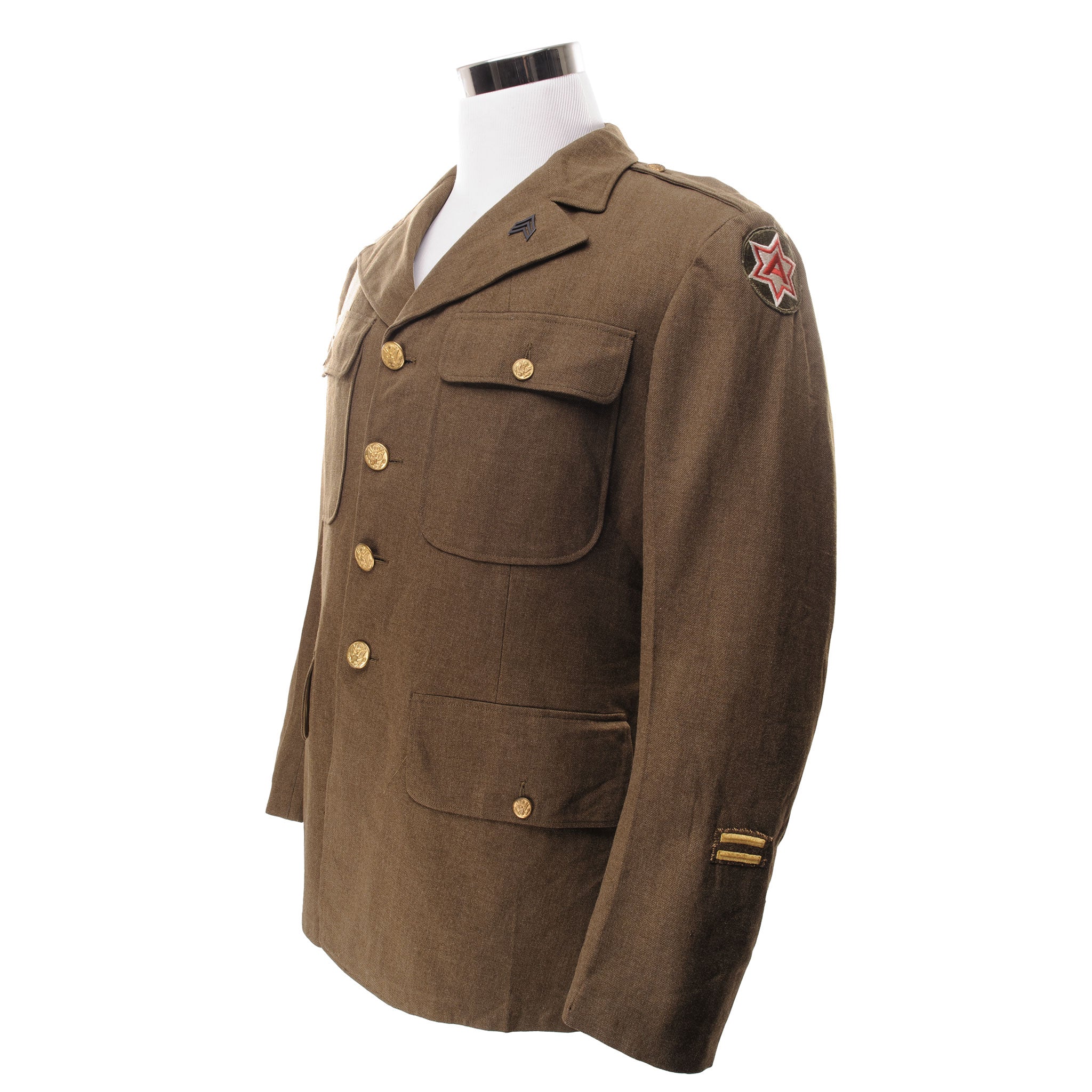 VINTAGE US ARMY UNIFORM WOOL DRESS JACKET PATCH 1940S WW2 SIZE 40S – Rare Gear USA