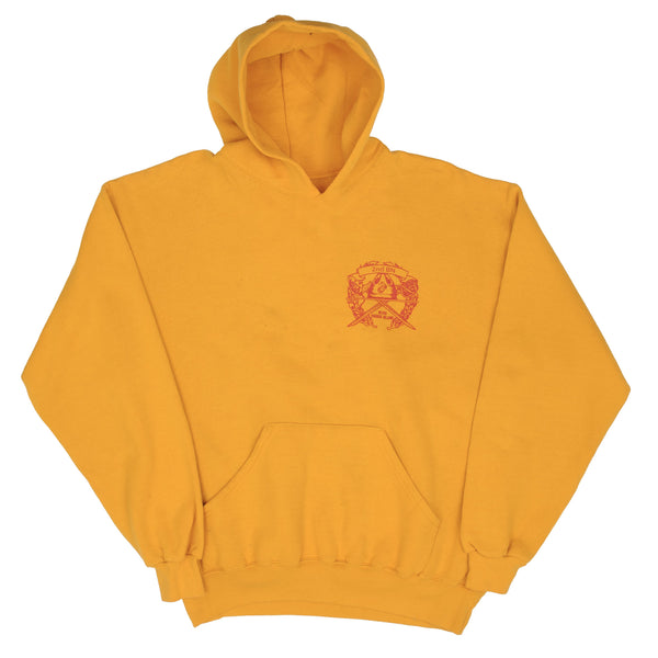 Vintage Usmc 2Nd Bn Parris Island Yellow Sweatshirt Hoodie 1990S Size Large