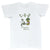 Full front view of white C-2-2 Charging Charlie T-shirt with illustrated chest print.