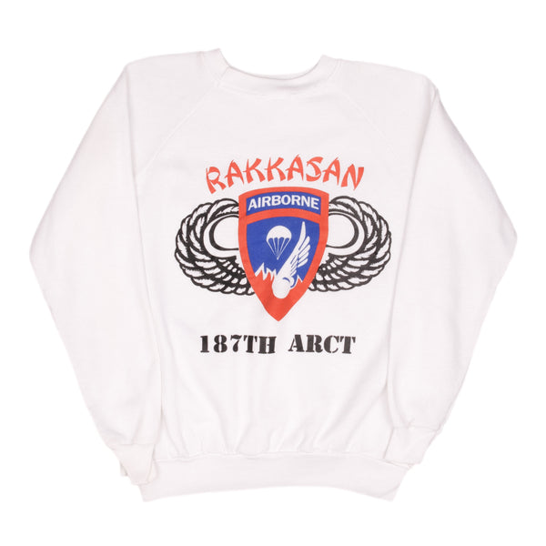 Vintage Airborne Rakkasan 187Th Arct Sweatshirt Size Large Made In USA