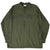 Full front view of US Army OG-107 utility sateen shirt with long sleeves and two chest pockets