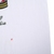 Close-up of lower front fabric showing a small red mark beneath the Charging Charlie print.