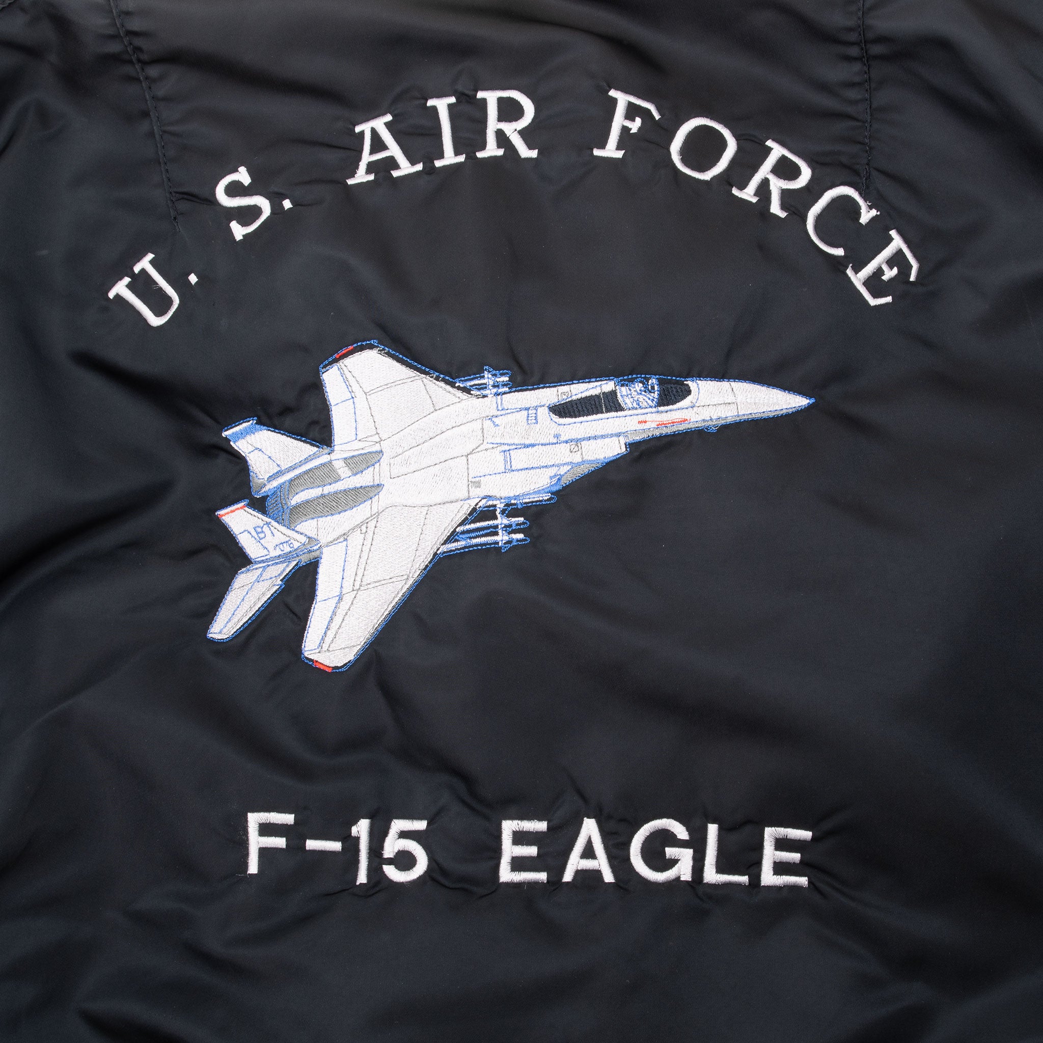 VINTAGE USAF MA-1 MA1 ALPHA INDUSTRIES FLIGHT JACKET PATCHED SIZE