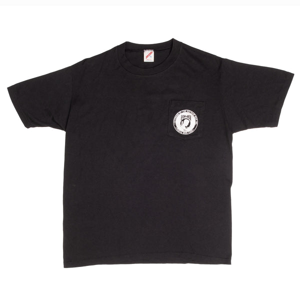 Vintage Vietnam Veteran POW-MIA (Prisoner Of War Missing In Action) You Are Not Forgotten Tee Shirt 1990S Size Large Made In USA With Single Stitch Sleeves.