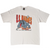 Full front view of white USMC tee with U.S. Marines bulldog graphic