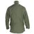 Back of olive green US Army M65 field jacket with waist adjustment seam