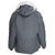 Back view of sage green USAF N-3B flight parka showing hood trim, waist seam and ribbed cuffs