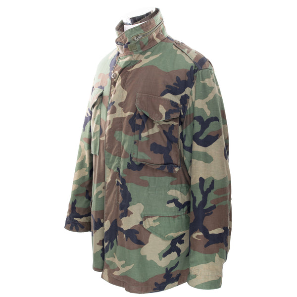Vintage Us Army M65 Woodland Camo Field Jacket 1986 Size Medium Long

STOCK NO. 8415-01-099-7836

DLA 100-86-C-0491
