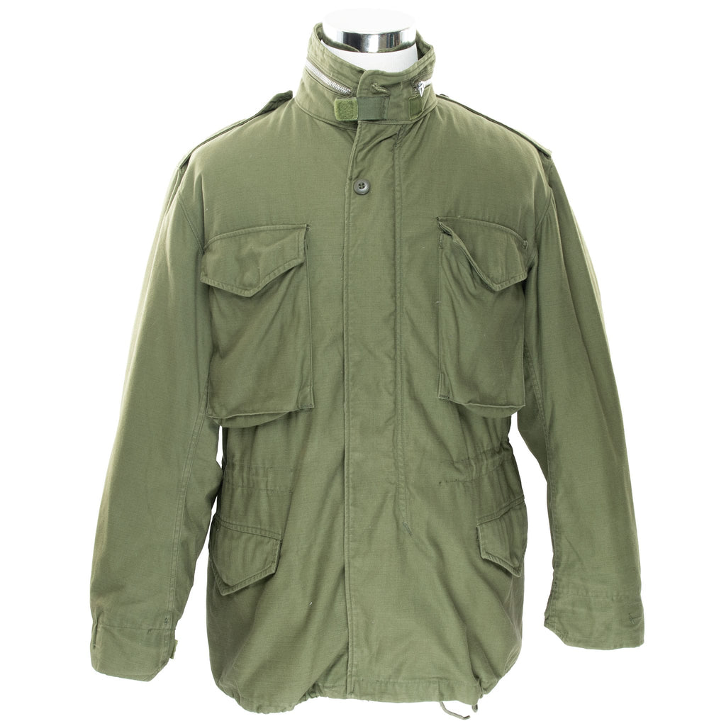 VINTAGE US ARMY M65 M-1965 FIELD JACKET 1970 VIETNAM WAR SIZE MEDIUM REGULAR