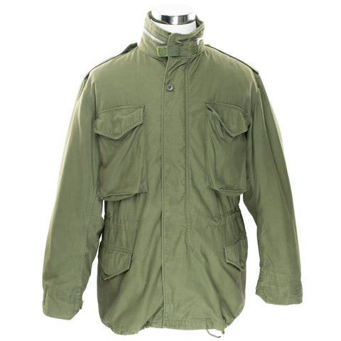 VINTAGE US ARMY M65 M-1965 FIELD JACKET 1970 VIETNAM WAR SIZE MEDIUM REGULAR