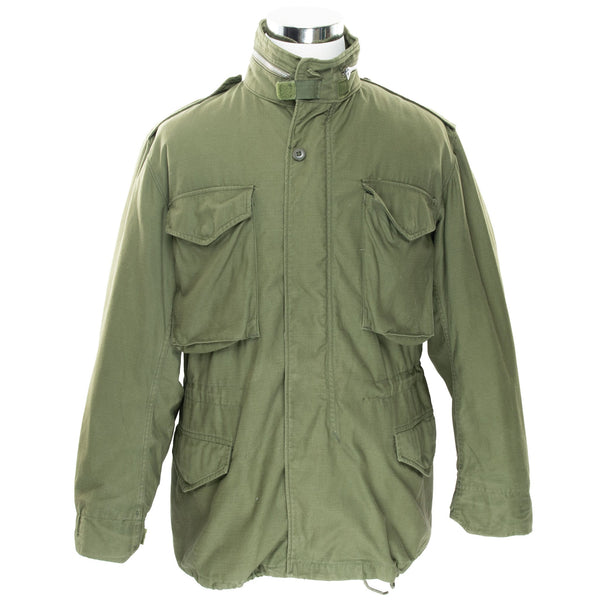 VINTAGE US ARMY M65 M-1965 FIELD JACKET 1970 VIETNAM WAR SIZE MEDIUM REGULAR
