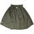 Inside view of olive green USMC P64 utility shirt showing seams and labels