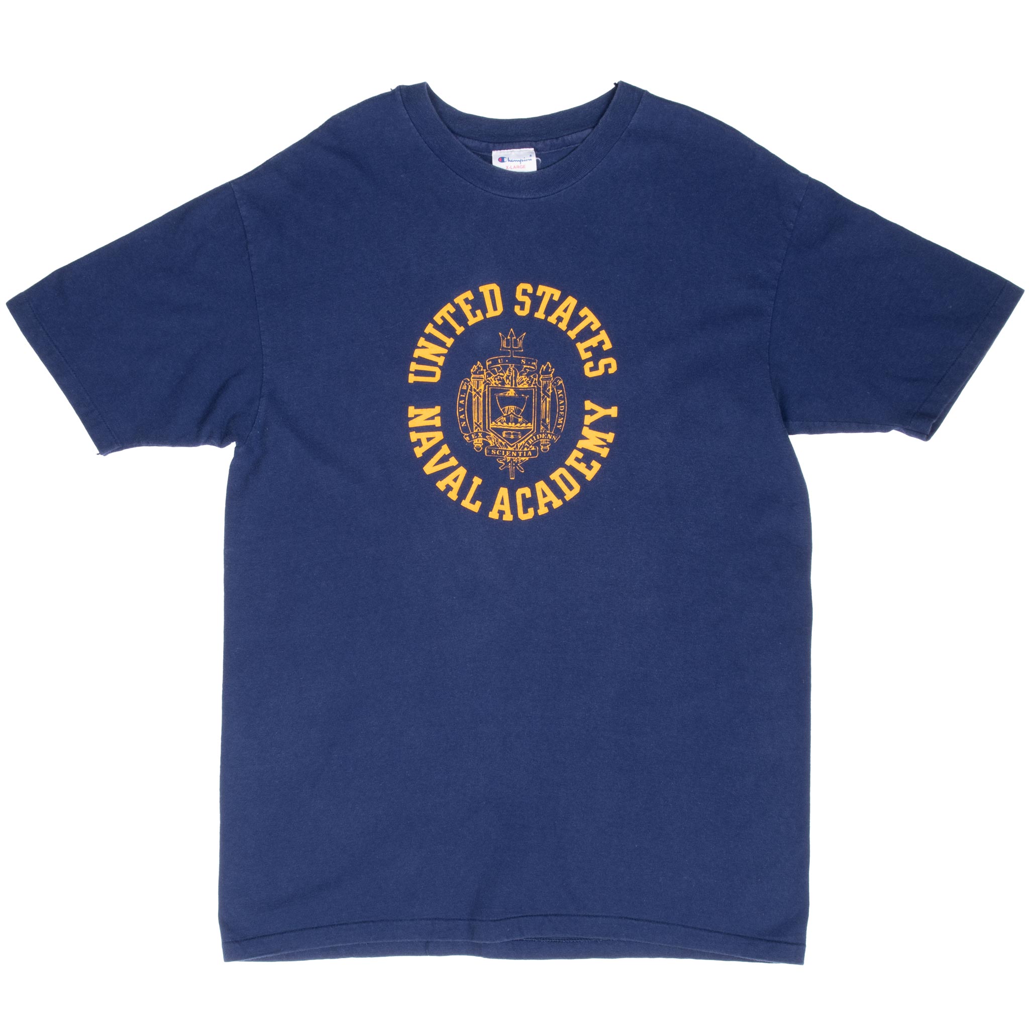 VINTAGE US NAVAL ACADEMY 1990S CHAMPION TEE SHIRT LARGE MADE IN